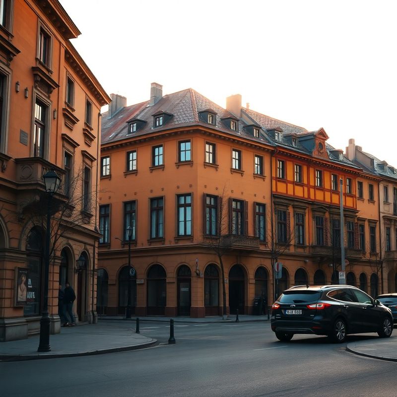 Stradă liniștită din Cluj-Napoca lângă Piața Unirii
