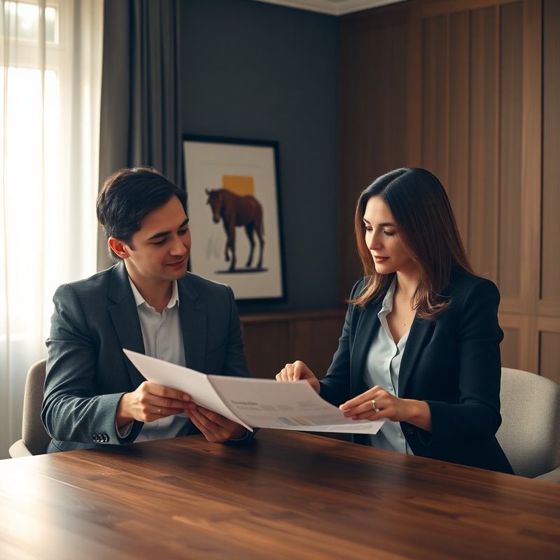 Doi consilieri AdvisoryFront analizând un plan financiar într-o sală de ședințe